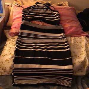 Stripped black and white